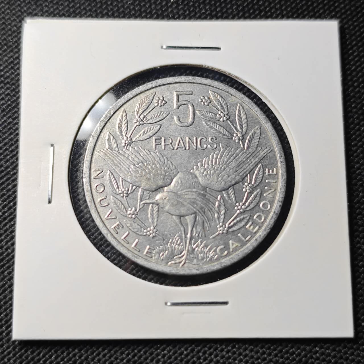 KK钱币收藏小铺 第382期  2月预留时间 周末发货 1983新喀里多尼亚5法郎