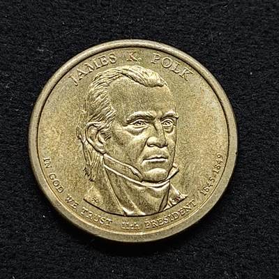 【全场包邮】纯粹捡漏拍486场（免费代拍第23场） - 美国1元总统系列纪念币-11任总统詹姆斯·波尔克
