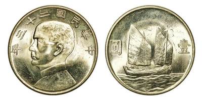 中贸圣佳2025年秋季拍卖会 众妙 - 民国二十三年（1934年） 孙中山像壹圆银币