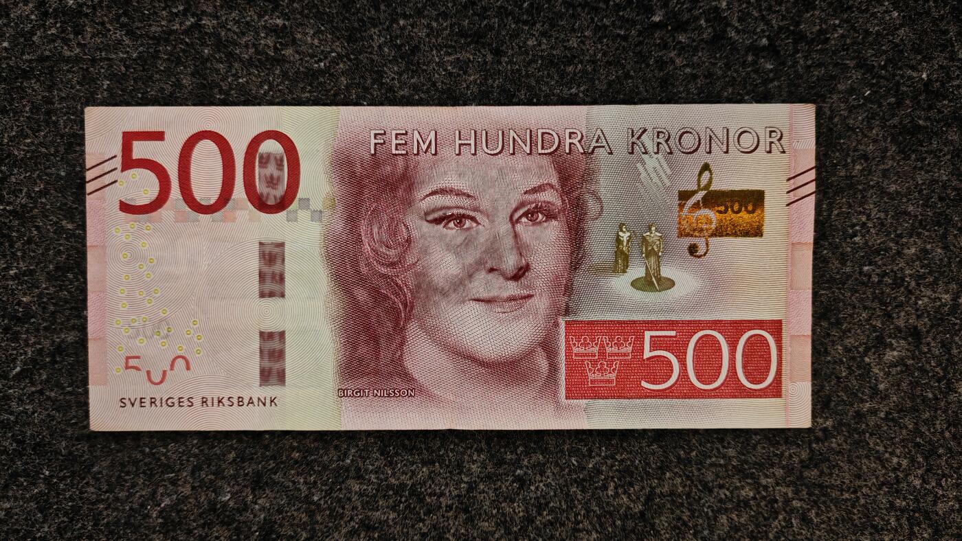 【礼羽收藏】🌏世界钱币拍卖第116期 【流通品】欧洲，瑞典，500克朗，纸币，