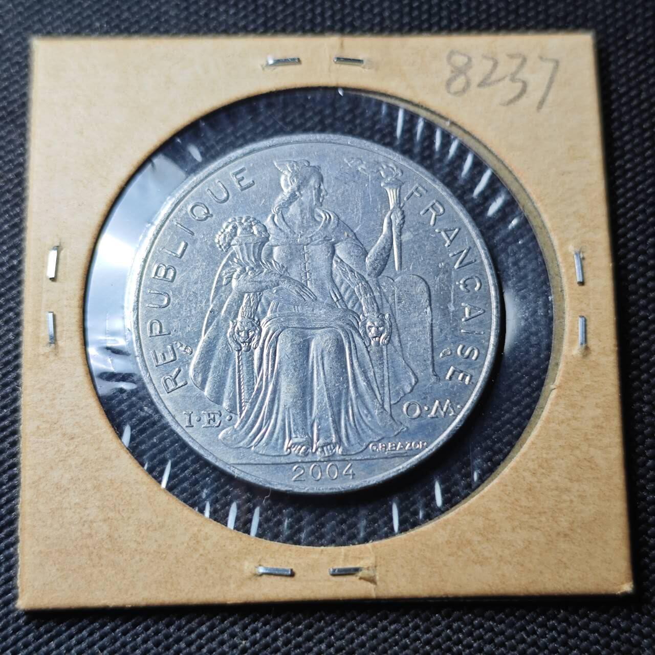 KK钱币收藏小铺 第382期  2月预留时间 周末发货  2004新喀里多尼亚5法郎