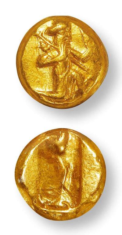 中贸圣佳2025年秋季拍卖会 众妙 - 公元前5世纪 古波斯阿契美尼德王朝大流士一大流克金币