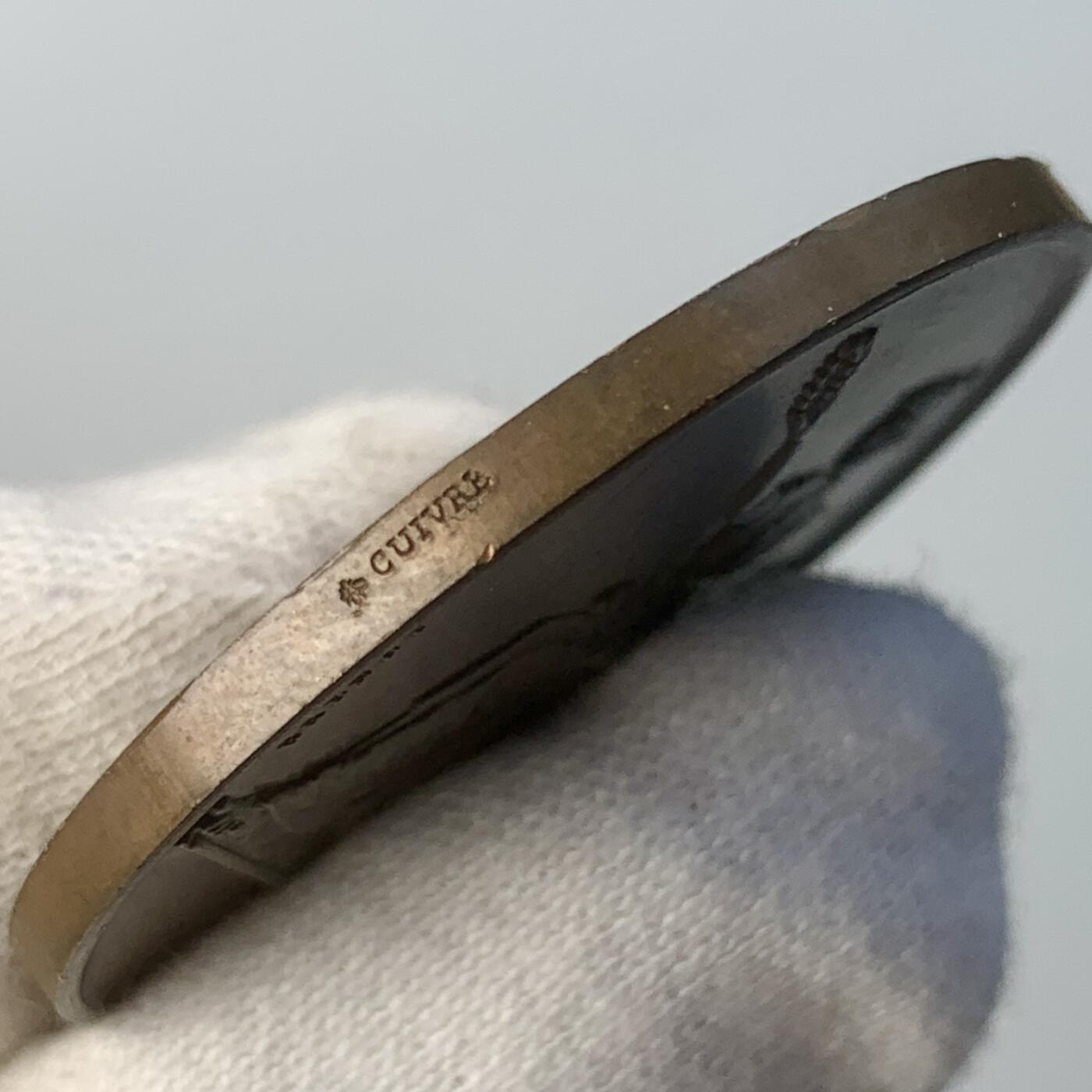 掌中浮雕-藏着的欧洲第046场 1875年法国巴黎成人绘画教学班铜奖章，37mm