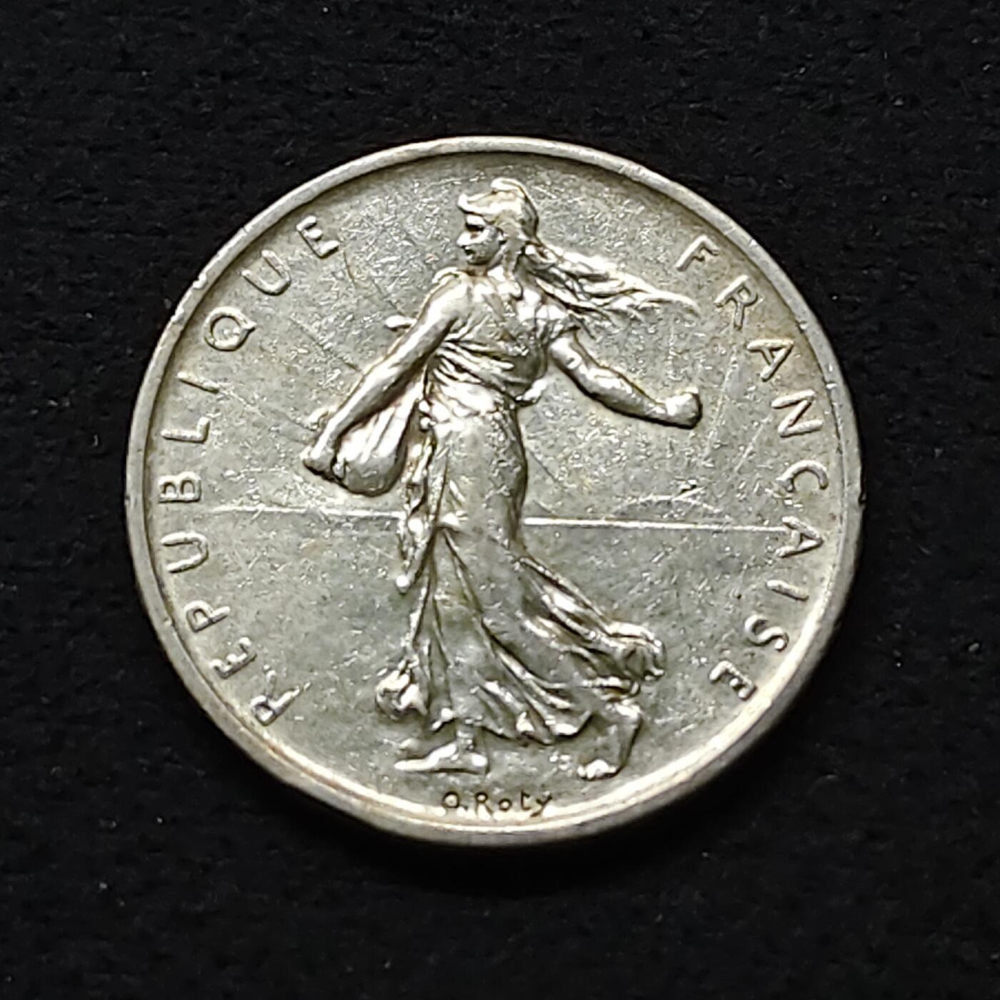 【全场包邮】纯粹捡漏拍486场（免费代拍第23场） 法国1960年5法郎（29毫米12克）银币