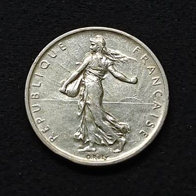 【全场包邮】纯粹捡漏拍486场（免费代拍第23场） - 法国1960年5法郎（29毫米12克）银币