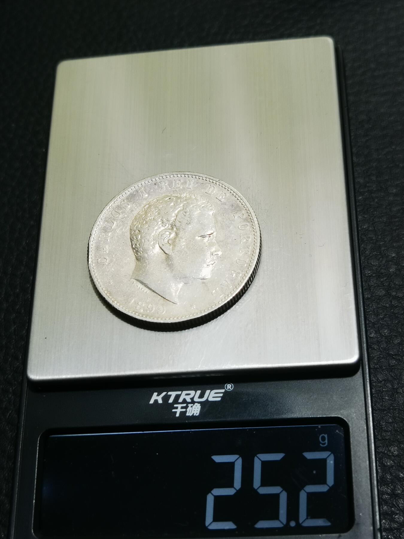 天下钱庄专场欢迎参拍 葡萄牙卡洛斯一世1000瑞斯银币