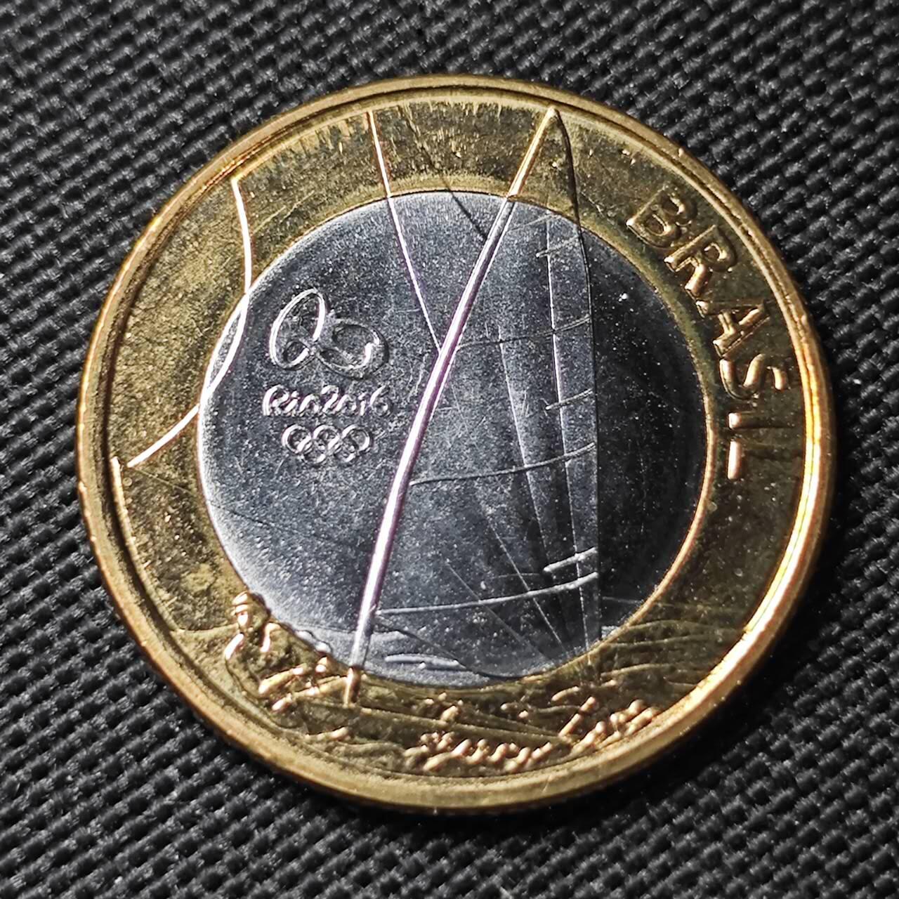 KK钱币收藏小铺 第382期  2月预留时间 周末发货  巴西1瑞尔双色币纪念币