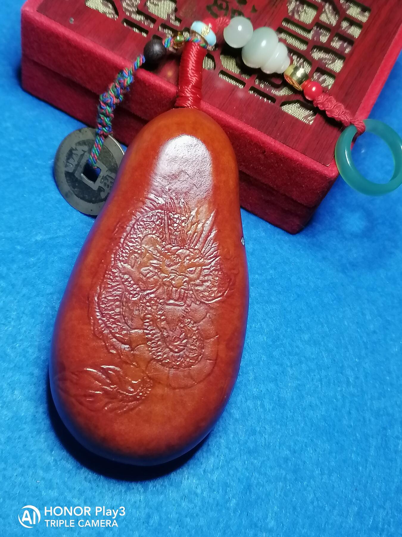 纯手工压花钟馗北斗龙葫芦把件