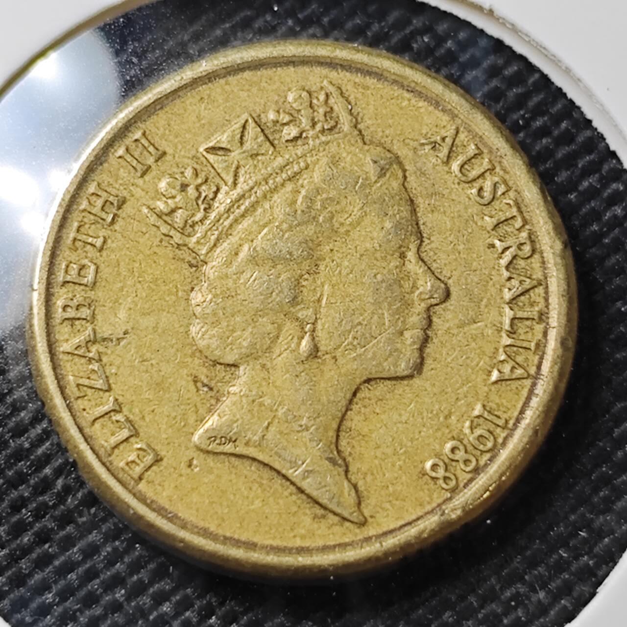 KK钱币收藏小铺 第382期  2月预留时间 周末发货 1988澳大利亚土著人2元 