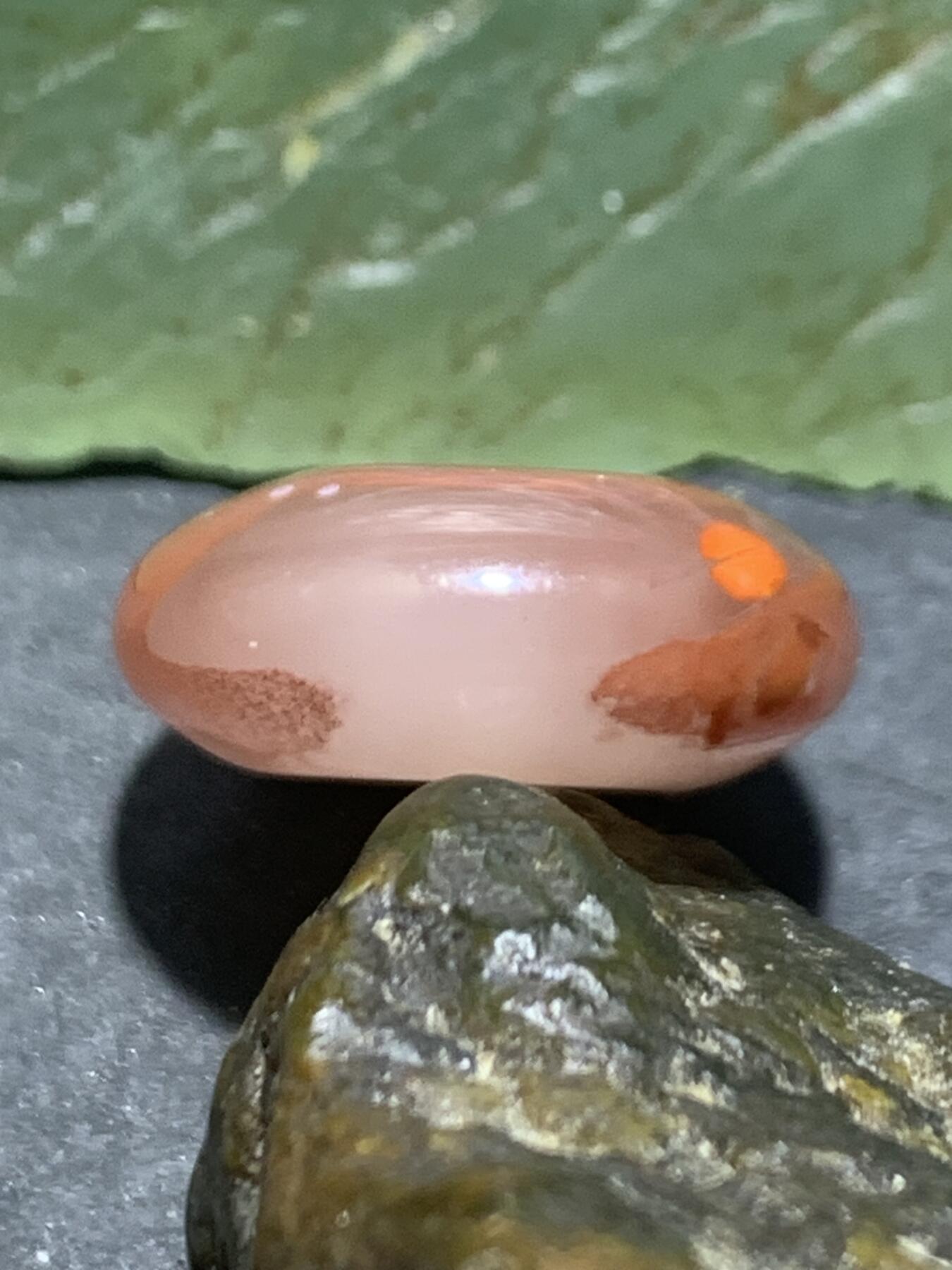 精美川料南红玛瑙冰飘柿子红小平安扣一个，