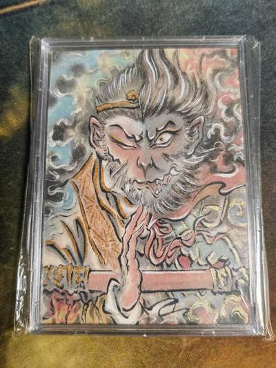 阳大大卡牌拍卖第87期（持续收拍品，周六晚上九点截拍，进群福利早知道） - 【手绘卡】顶流画师 陶冶夏钰 齐天大圣 稀缺手绘卡 1/1