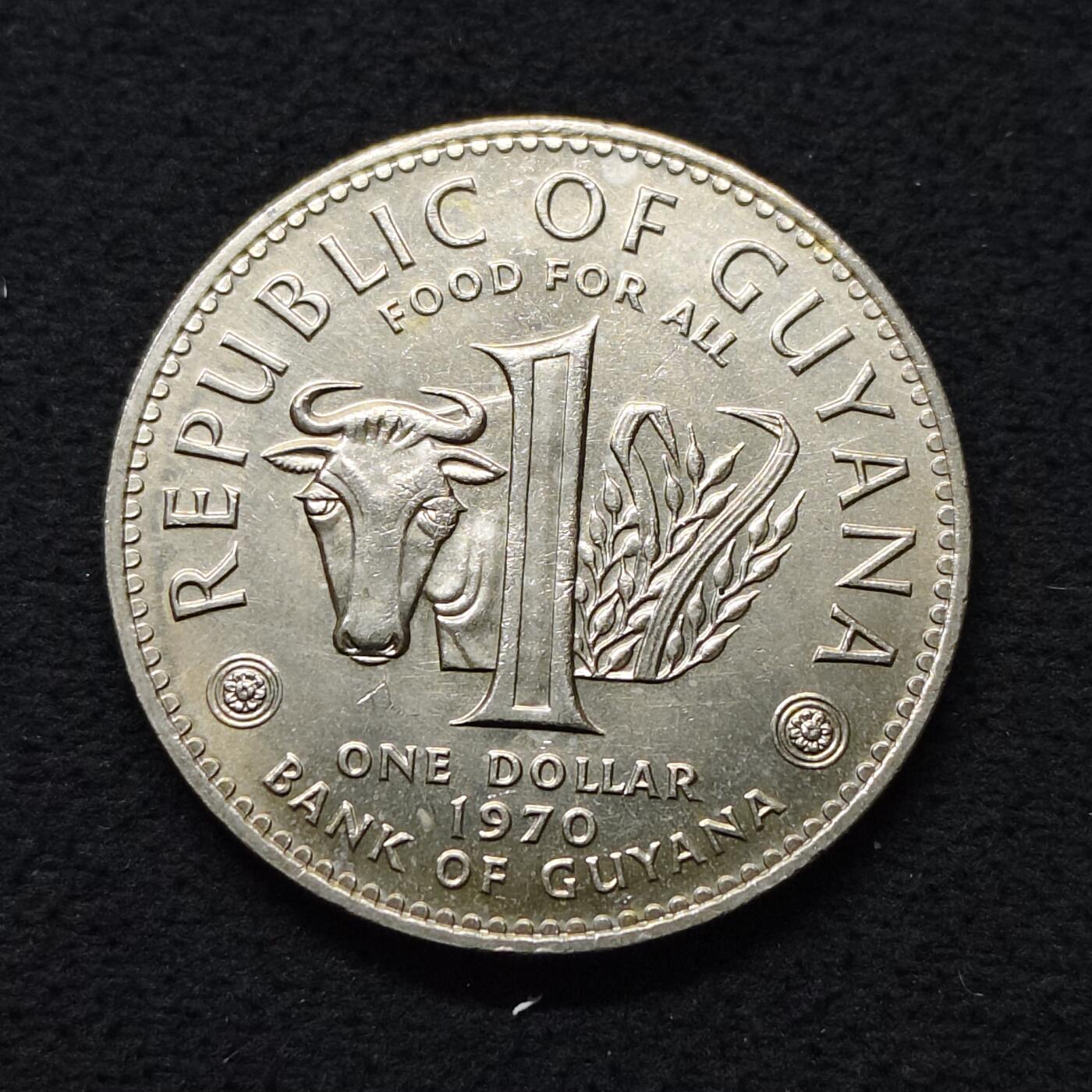 【全场包邮】纯粹捡漏拍486场（免费代拍第23场） 圭亚那1970年1元FAO纪念币