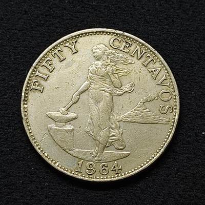 【全场包邮】纯粹捡漏拍486场（免费代拍第23场） - 菲律宾1964年独立首版打铁女神50分