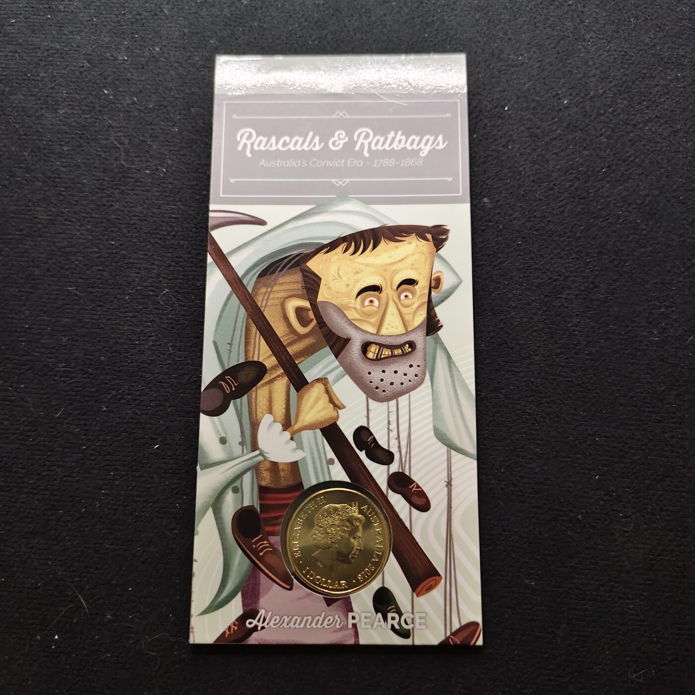 【全场包邮】纯粹捡漏拍486场（免费代拍第23场） 澳大利亚2018年1元历史上的澳大利亚流放犯时代（1788-1868年）官方卡装纪念币