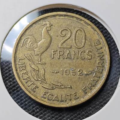 KK钱币收藏小铺 第381期  2月预留时间 周末发货 -  法国20法郎