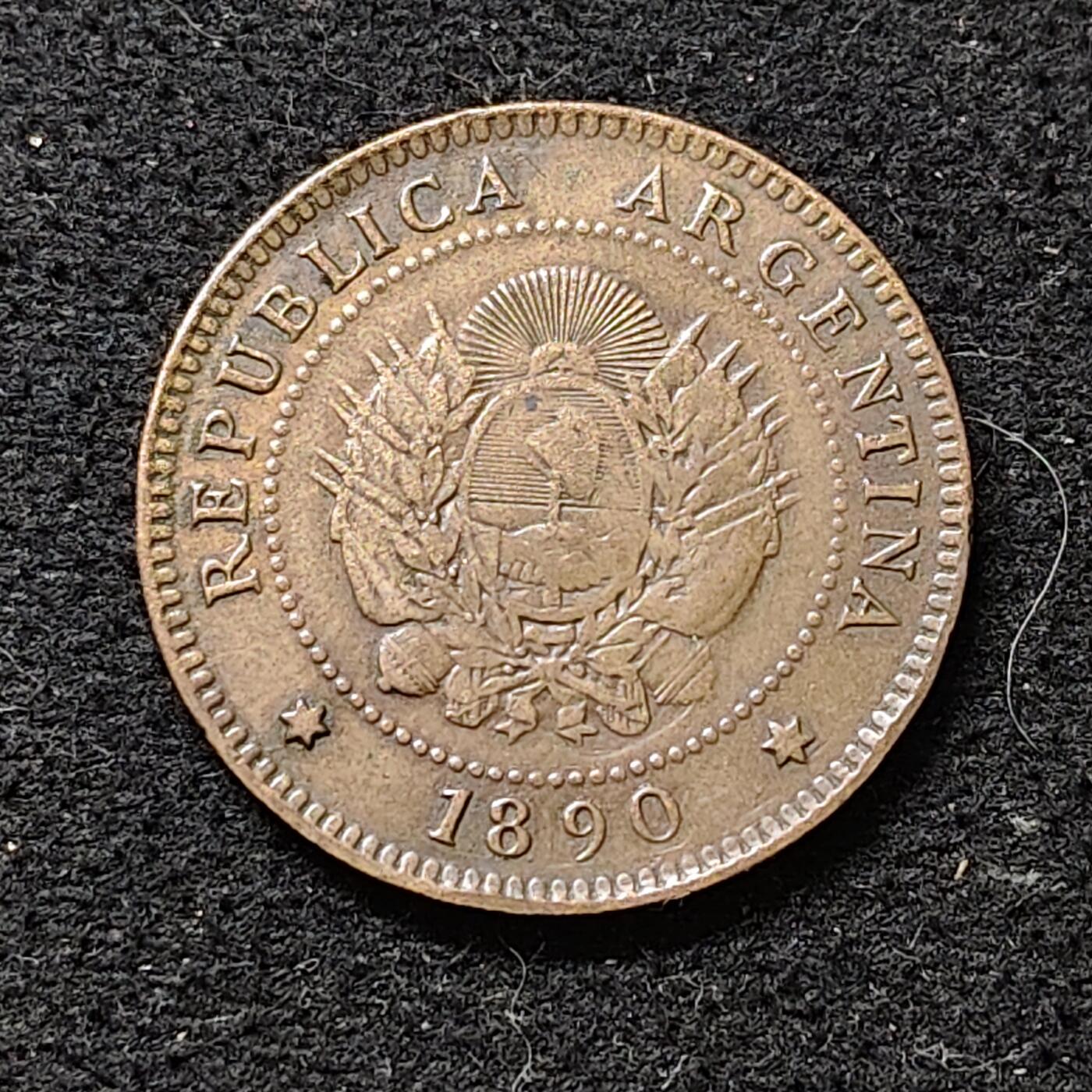 【全场包邮】纯粹捡漏拍486场（免费代拍第23场） 阿根廷1890年1分铜币 好品相