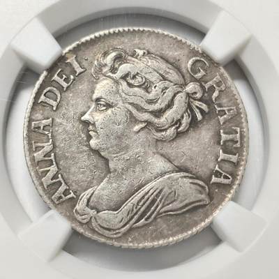 老蟹的宝藏🏴‍☠️ V - NGC XFD 英国1709年安妮女王1先令