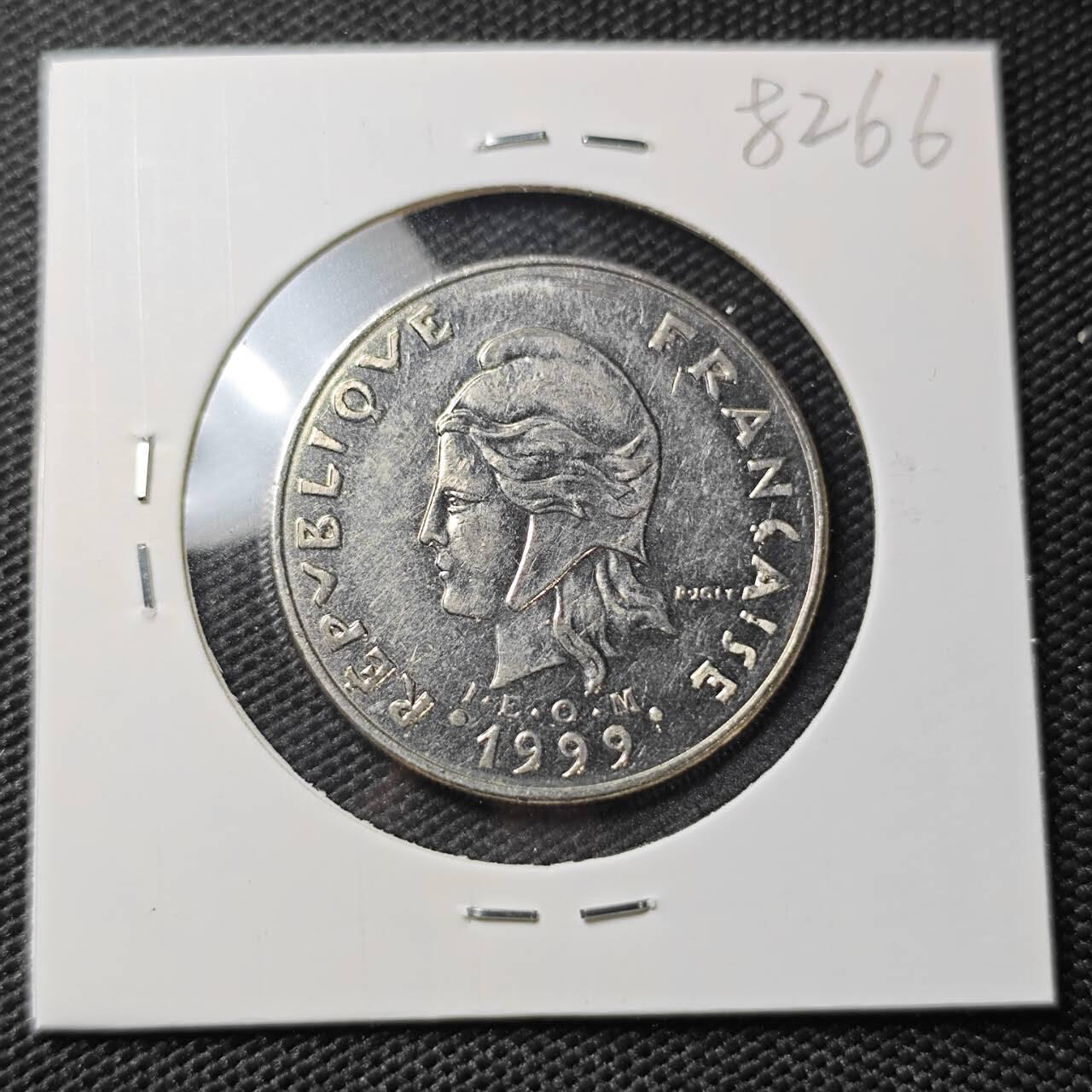 KK钱币收藏小铺 第382期  2月预留时间 周末发货  1999新喀里多尼亚20法郎