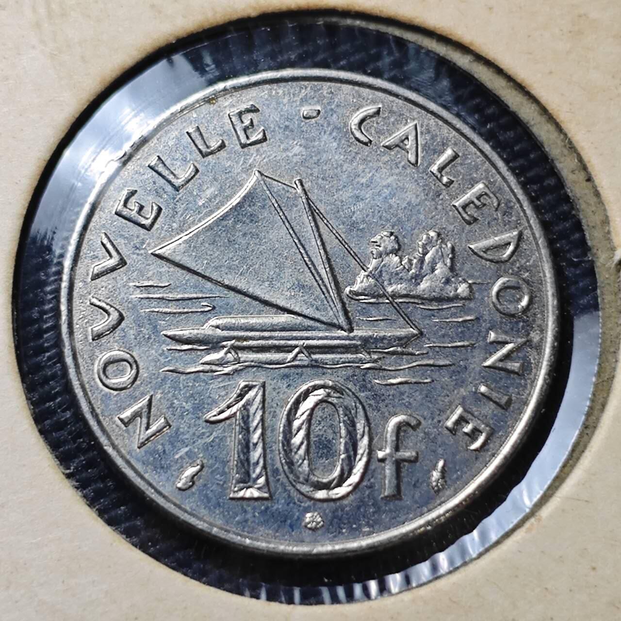 KK钱币收藏小铺 第382期  2月预留时间 周末发货 1990新喀里多尼亚10法郎