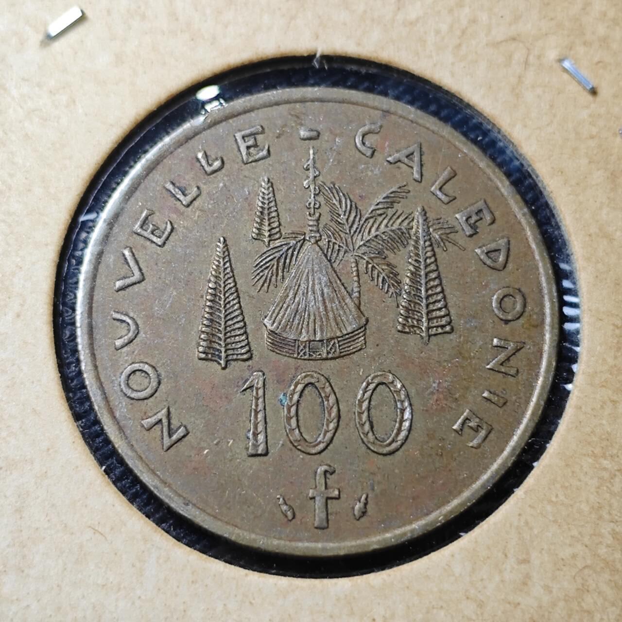 KK钱币收藏小铺 第382期  2月预留时间 周末发货   1992新喀里多尼亚100法郎