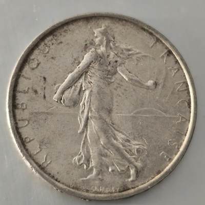 老蟹的宝藏🏴‍☠️ V - 法国1964年5法郎银币Silver (.835) Weight	12 g