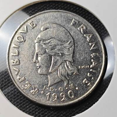 KK钱币收藏小铺 第382期  2月预留时间 周末发货 -  1990新喀里多尼亚20法郎