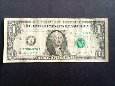 【游宝拍卖】乙巳蛇年97期 周六集拍 - 美国-1美元【SERIES-2009 K11达拉斯 流通品相】