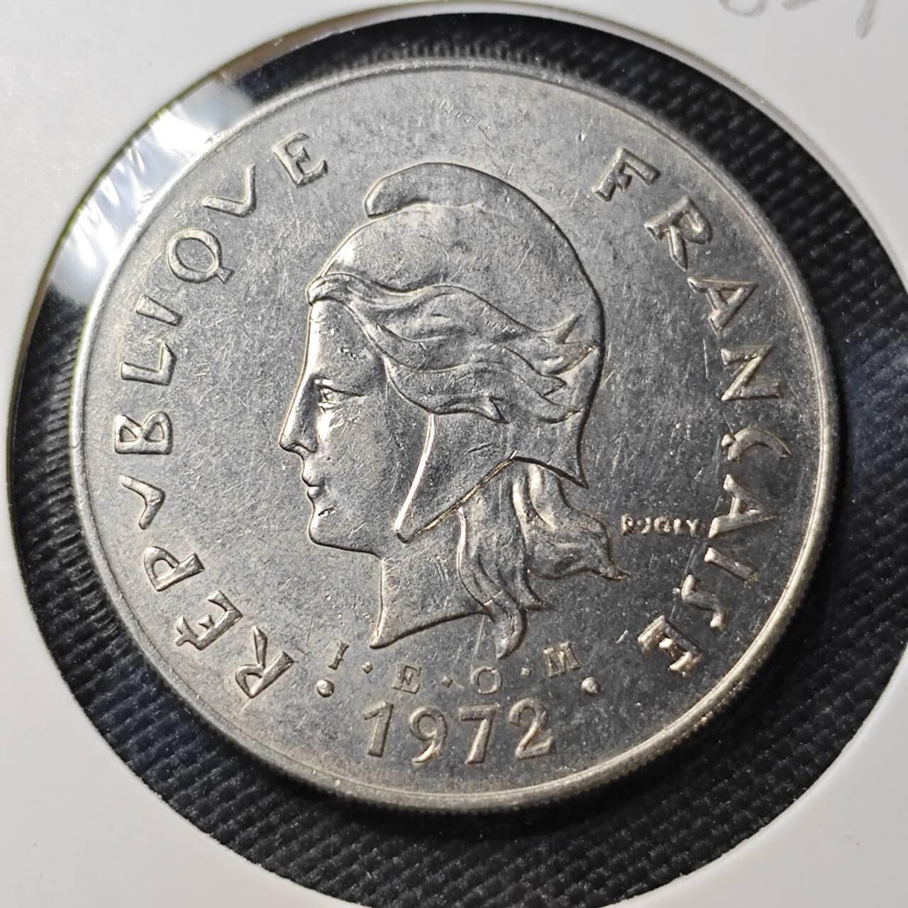 KK钱币收藏小铺 第382期  2月预留时间 周末发货 11972新喀里多尼亚50法郎