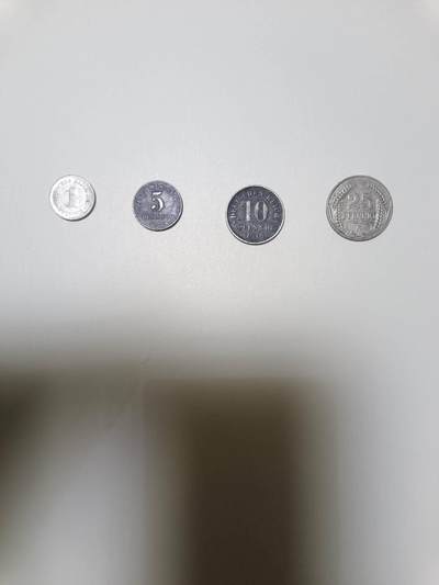 【20251218】非全新纸币和硬币第315场 - 德国早期4枚硬币不同版本