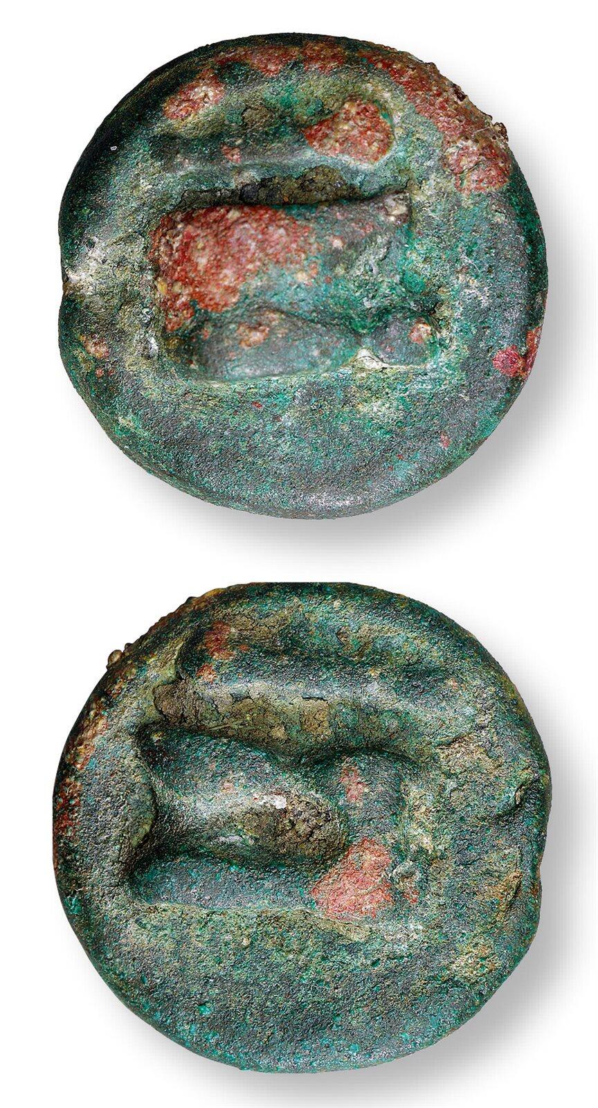 中贸圣佳2025年秋季拍卖会 众妙 公元前265-242年 古罗马共和国早期羊髌骨图案铸造重铜币