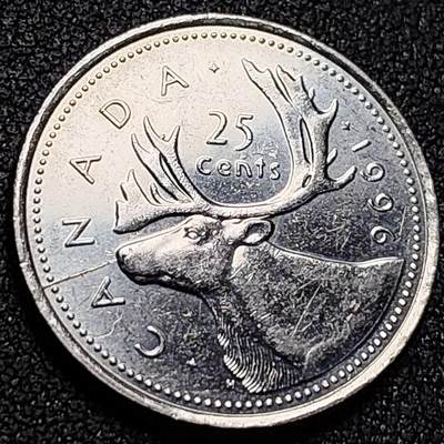泉币菌-第148场-精品福利场 - 驯鹿 美洲加拿大1/4元 硬币 伊丽莎白二世女王 