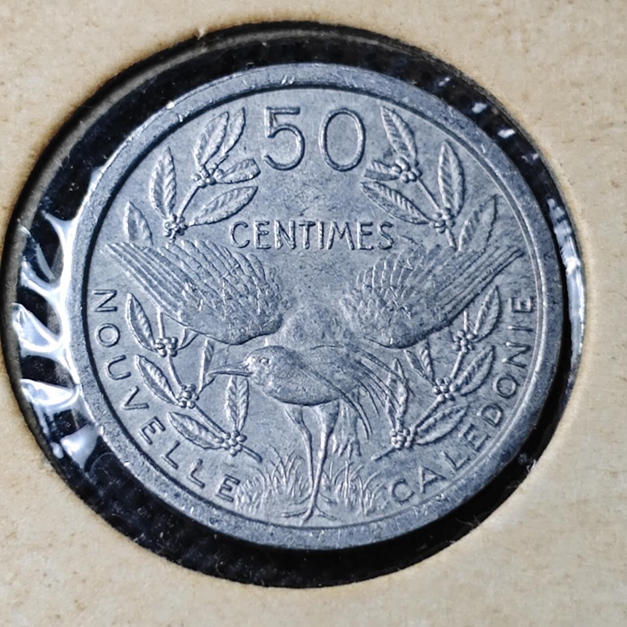 KK钱币收藏小铺 第382期  2月预留时间 周末发货 1949新喀里多尼亚50分