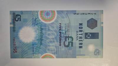 【礼羽收藏】🌏世界钱币拍卖第116期 - 【Y2K特别冠】全新UNC，欧洲，北爱尔兰，1999年，5磅，千禧年，纪念钞，