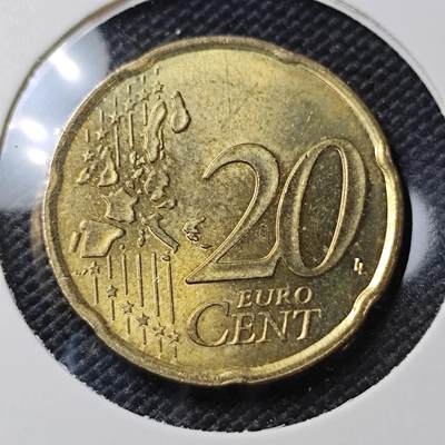 KK钱币收藏小铺 第382期  2月预留时间 周末发货 - 1999欧盟法国20欧分 