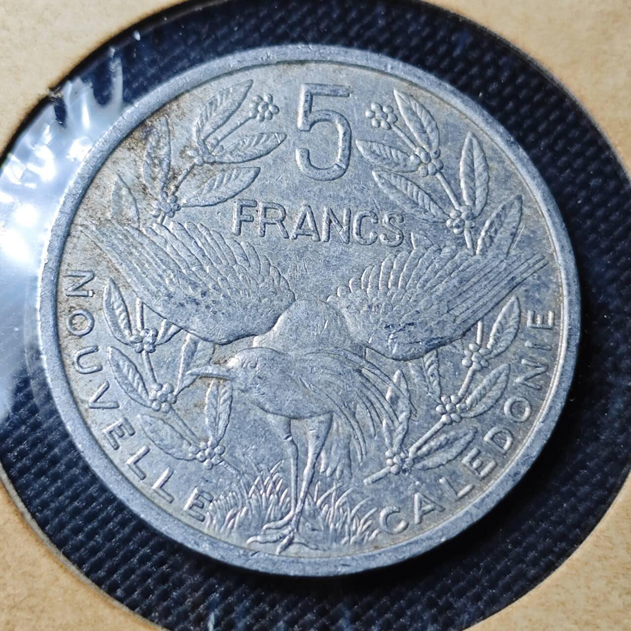 KK钱币收藏小铺 第382期  2月预留时间 周末发货 1990新喀里多尼亚5法郎