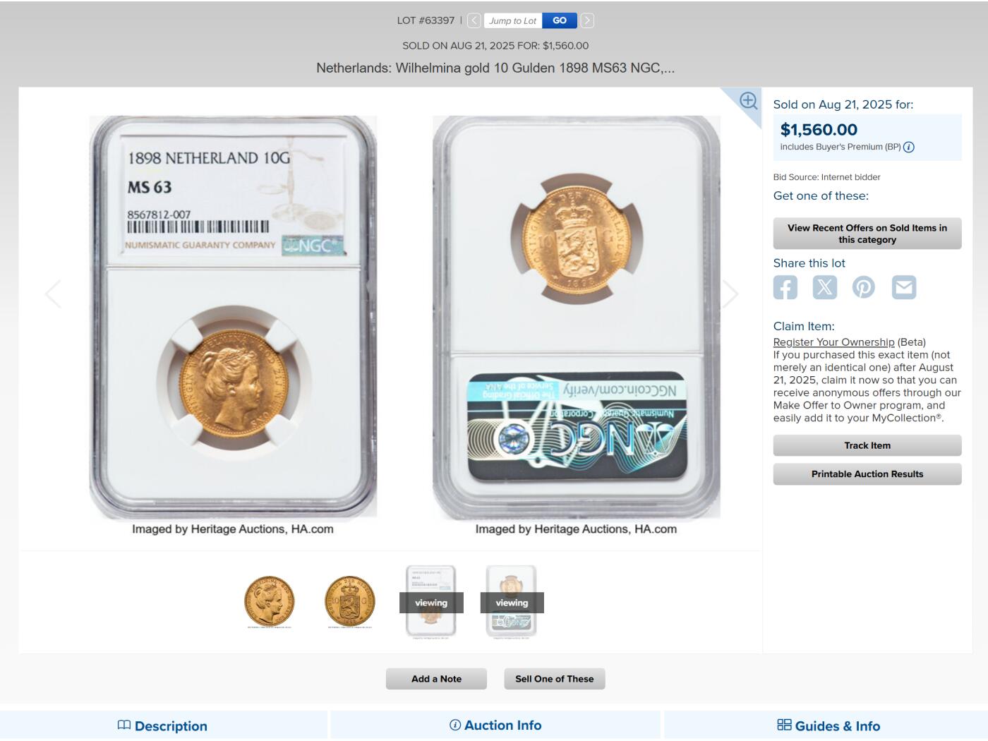 万国钱币拍卖第057期（万国冬季大拍）