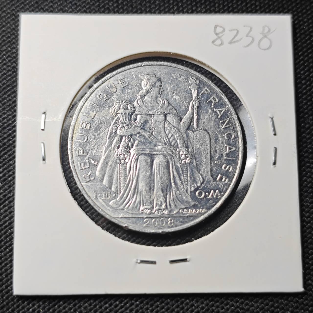 KK钱币收藏小铺 第382期  2月预留时间 周末发货  2008新喀里多尼亚5法郎