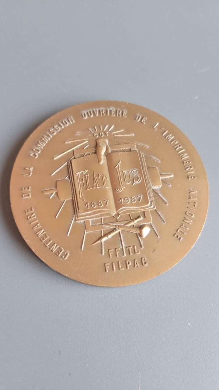 嘉宝良覃世界勋赏第19期拍卖 法国国家印刷厂工委会纪念章