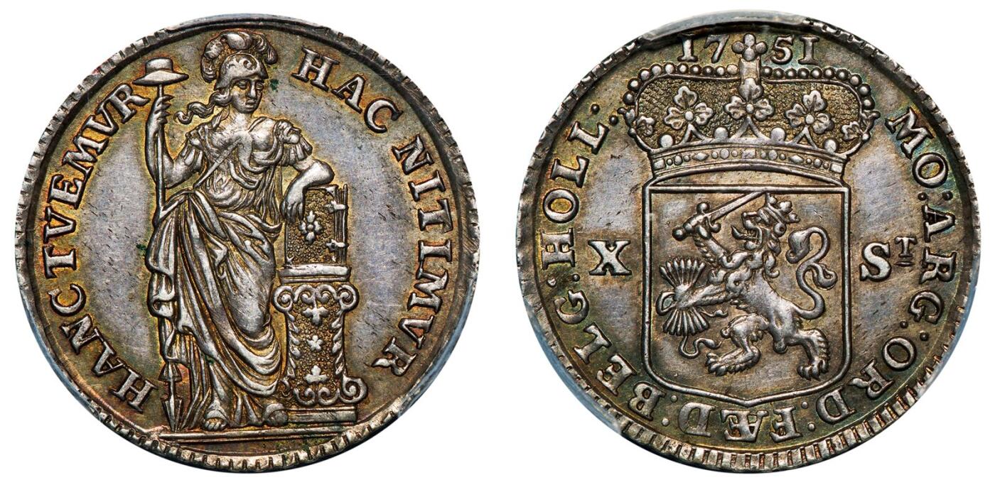 中贸圣佳2025年秋季拍卖会 众妙 1751年 荷兰乌得勒支省十斯塔特银币