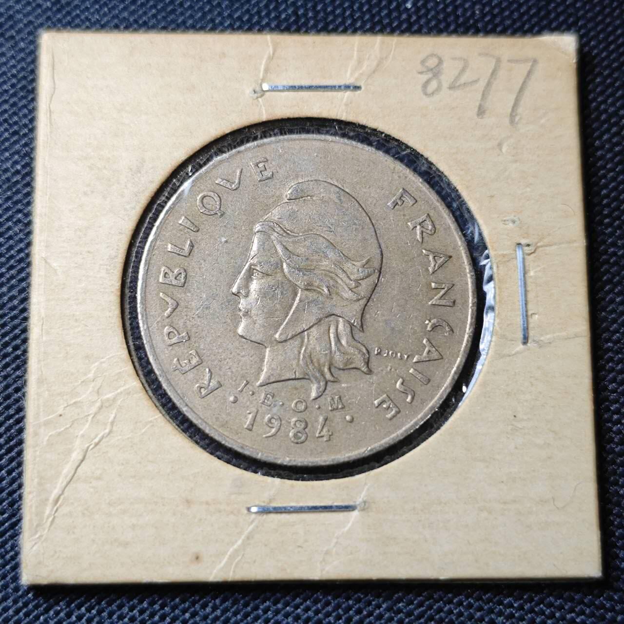 KK钱币收藏小铺 第382期  2月预留时间 周末发货  1984新喀里多尼亚100法郎