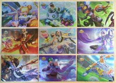 龙虎卡牌-六八场（无佣金，周六结拍，欢迎送拍） - 粗闪9张 王者荣耀 经典皮肤第六辑 一套