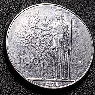 泉币菌-第148场-精品福利场 - 28mm 意大利100里拉大币 1978年种植女神  欧洲币