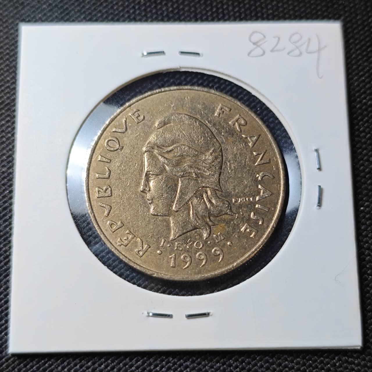 KK钱币收藏小铺 第382期  2月预留时间 周末发货 1999新喀里多尼亚100法郎