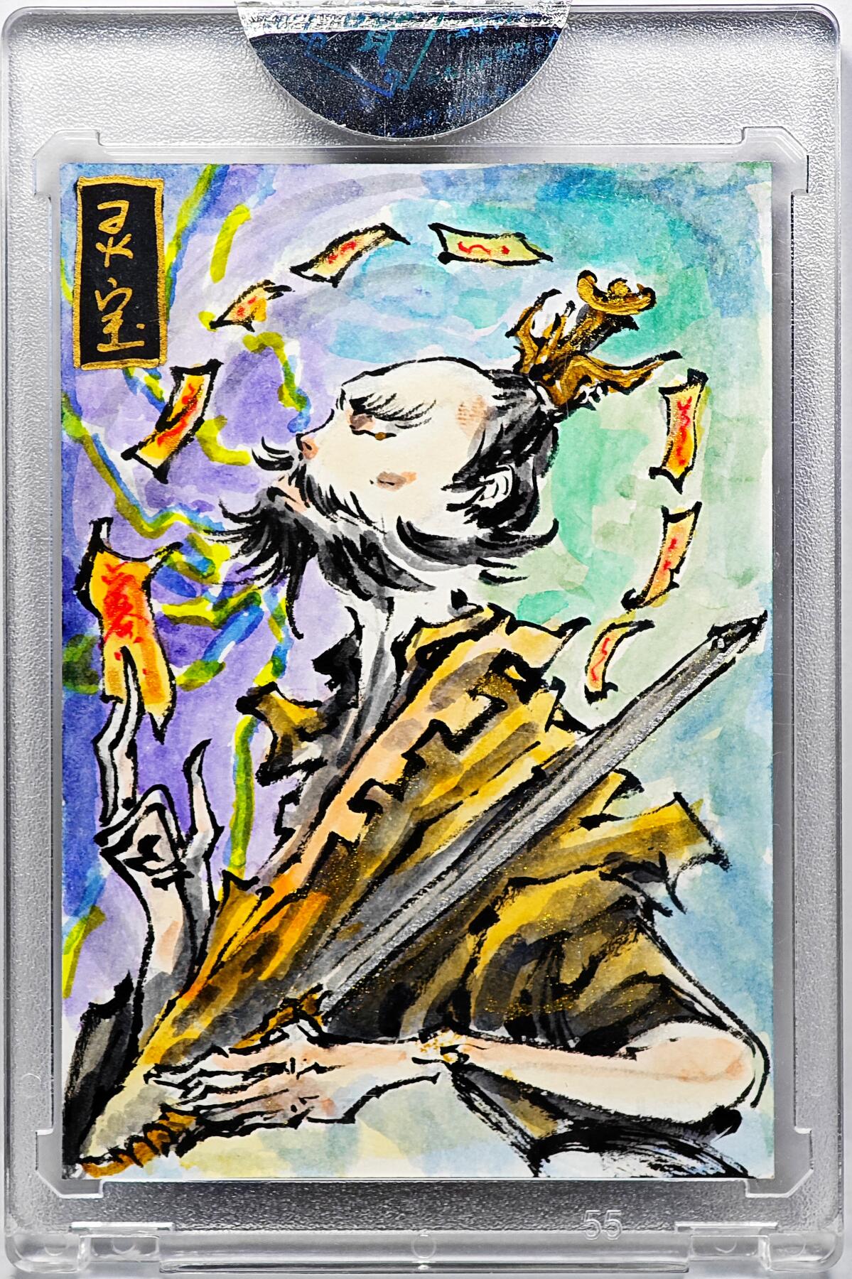 白泽拍卖卡牌手绘专场第30期（白金之夜 跨年大拍） 2024 启读文化手绘卡 封神 灵宝  沈鑫亲签 官封卡砖