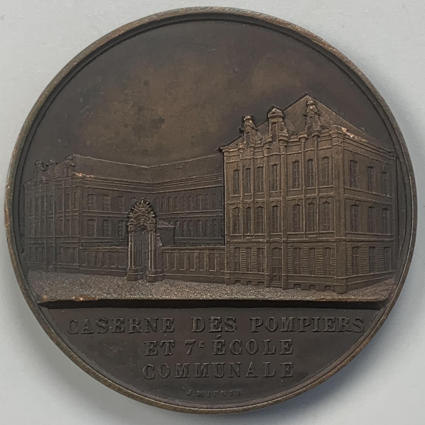 掌中浮雕-藏着的欧洲第046场 1831年布鲁塞尔市政纪念铜章，51mm，大师维纳作品