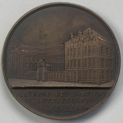 掌中浮雕-藏着的欧洲第046场 - 1831年布鲁塞尔市政纪念铜章，51mm，大师维纳作品