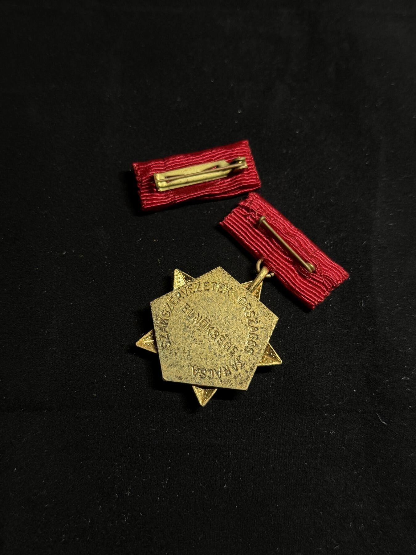 欢庆元旦！戎马世界章牌大赏第109期元旦大拍 匈牙利金级工会奖章，盒略齐全