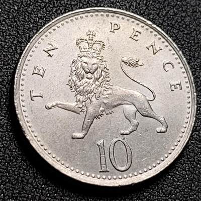 泉币菌-第148场-精品福利场 - 小版 英国 10便士镍币 伊丽莎白二世女王 24.5mm  狮子 