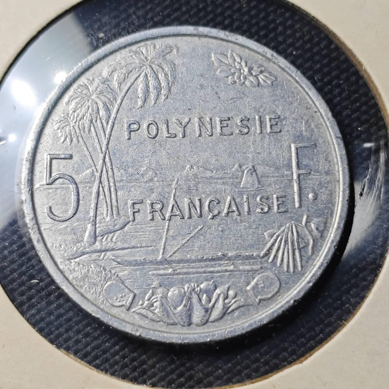 KK钱币收藏小铺 第382期  2月预留时间 周末发货  1993新喀里多尼亚5法郎