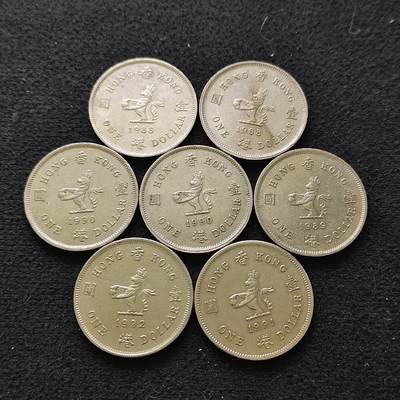 【全场包邮】纯粹捡漏拍486场（免费代拍第23场） - 香港各年份女王1元7枚一组